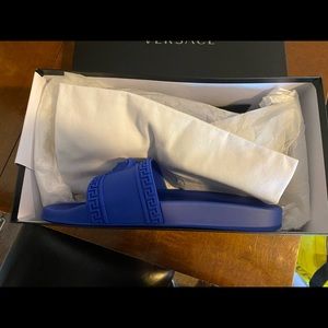 Blue Versace Slides size 12 (Authentic)